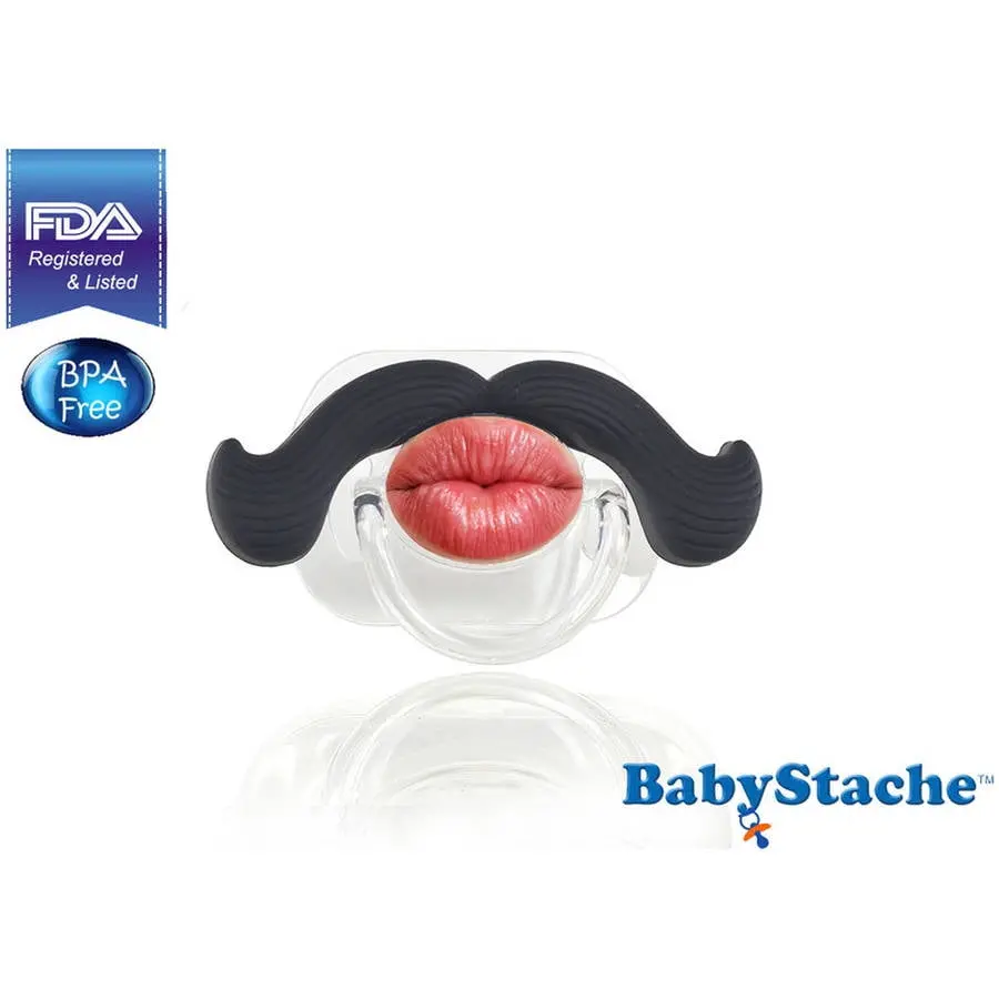 Babystache Kissable Mustache & Lips Pacifier 1