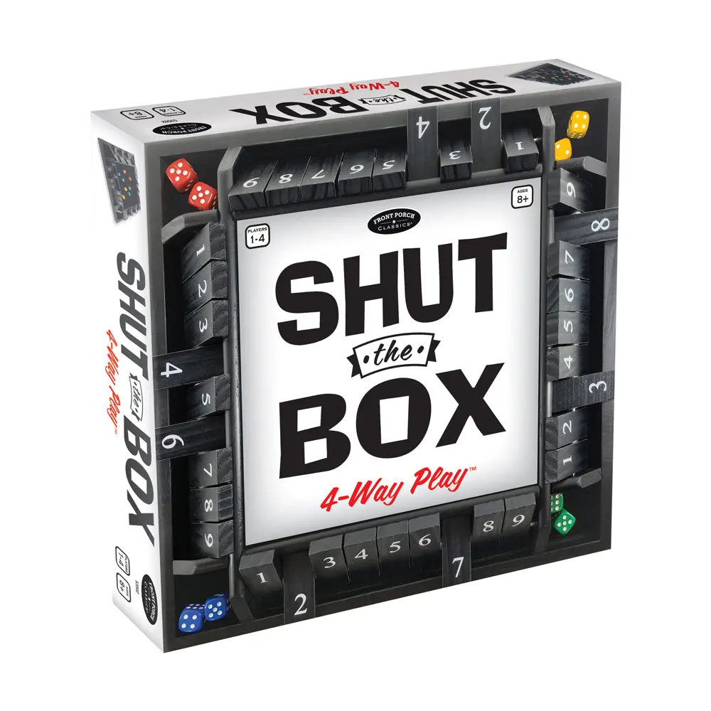 Shut The Box 4-Way Play Classic Wooden Board Game 1