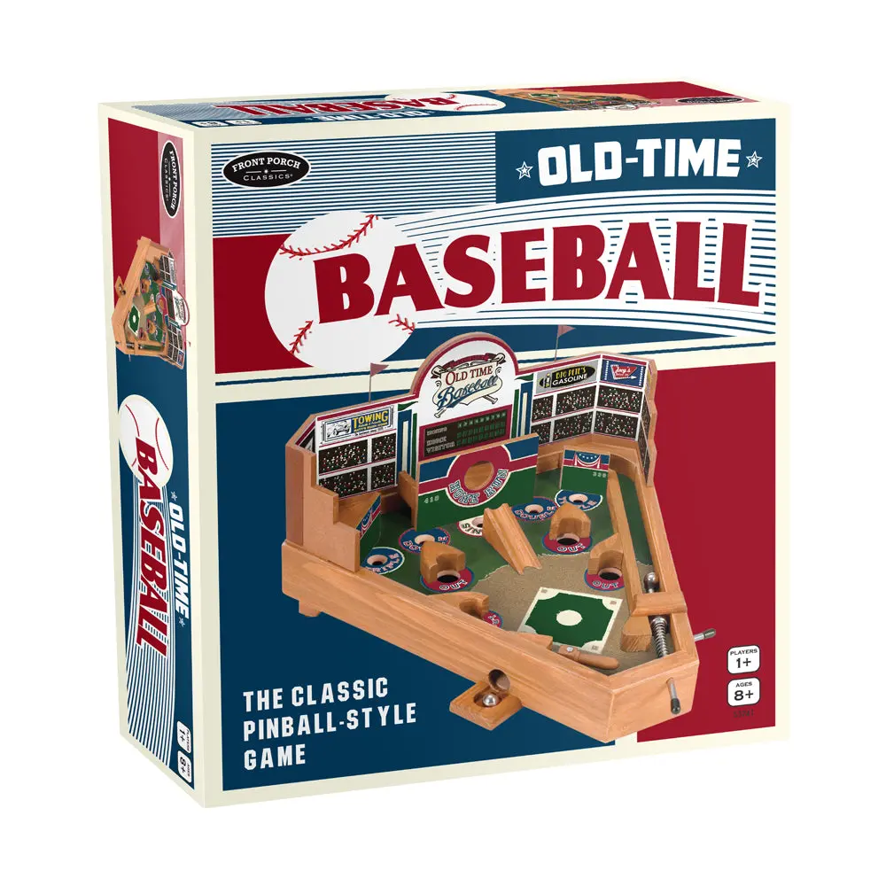 Front Porch Classics Old-Time Wooden Pinball-Style Baseball Game 1