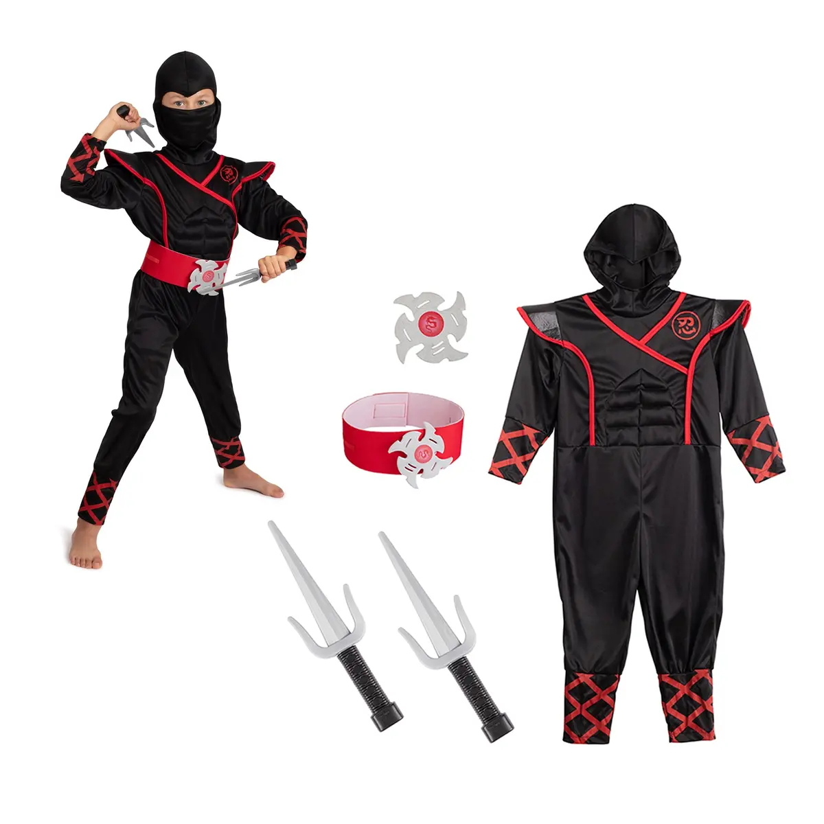 Born Toys Ultimate Ninja Warrior Costume Set - Complete Dress-Up Play Kit 1
