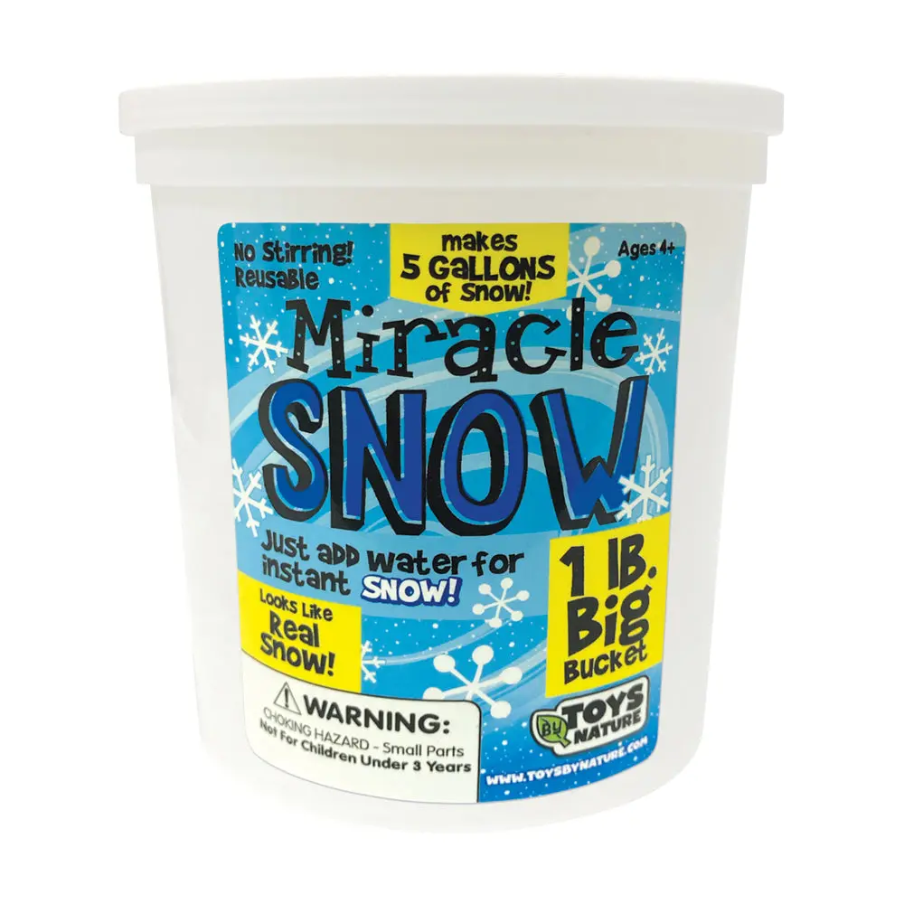 Toys By Nature Miracle Snow Instant Snow Kit ‚Äì 1Lb Big Bucket 1