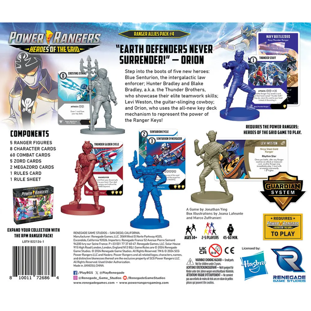 Renegade Game Studios Power Rangers: Heroes Of The Grid Allies Pack #4 2