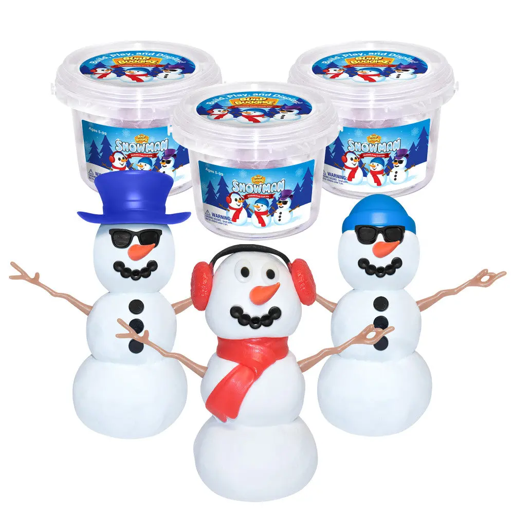 Build Buddiez Snowman Foam Craft Kit 3-Pack – Create, Play, Display For Kids 5+ 1