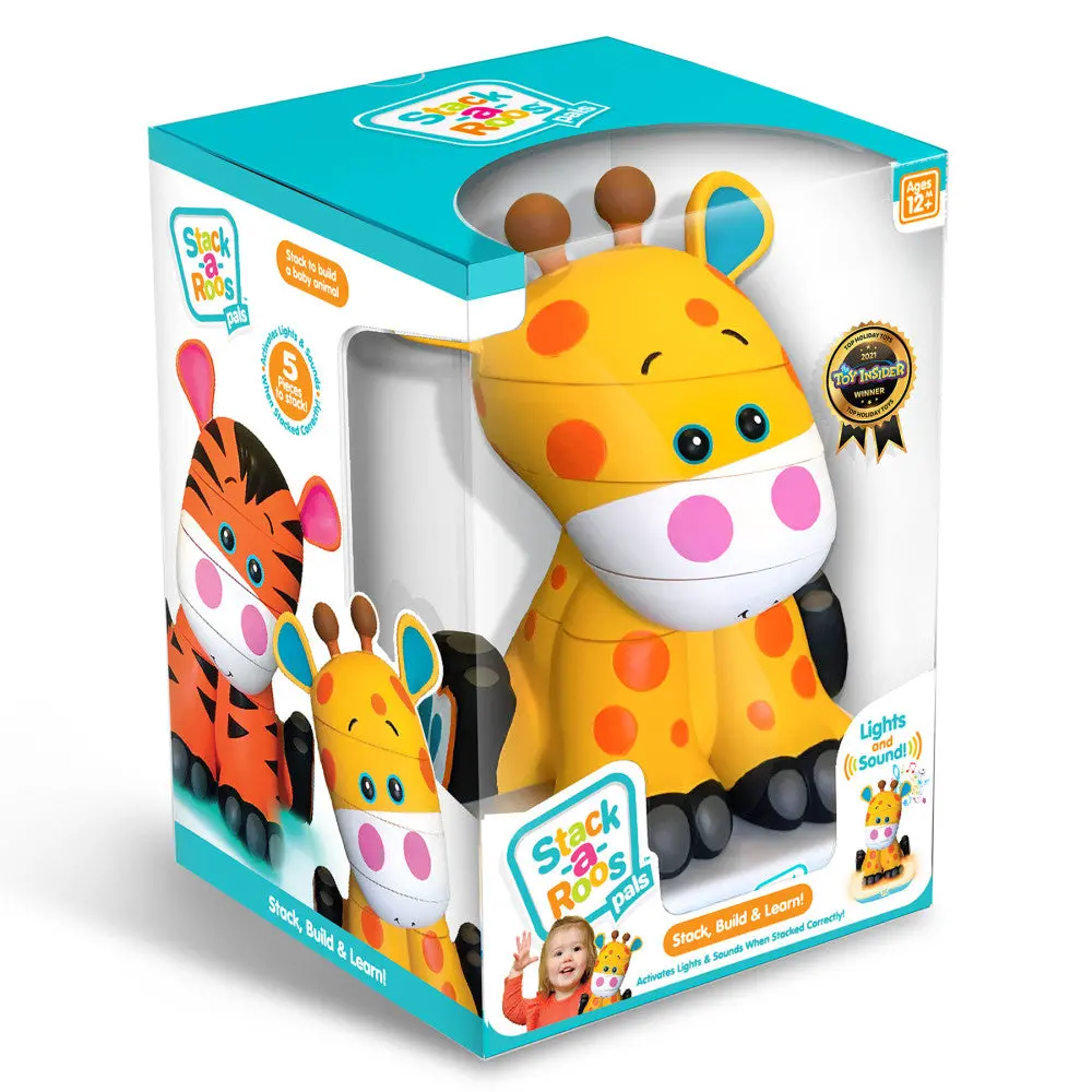 Stack-A-Roos Pals: Baby Giraffe - Interactive Stacking Toy With Lights And Sounds 1