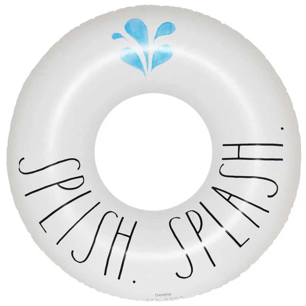 Rae Dunn 48" Coconut Float - Inflatable Jumbo Water Ring, Durable, Anti-Leak, For Ages 8+ 1