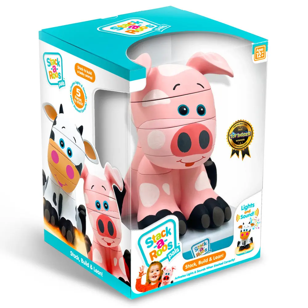 Stack-A-Roos Pals: Baby Pig - Interactive Stacking Toy With Lights And Sounds 1