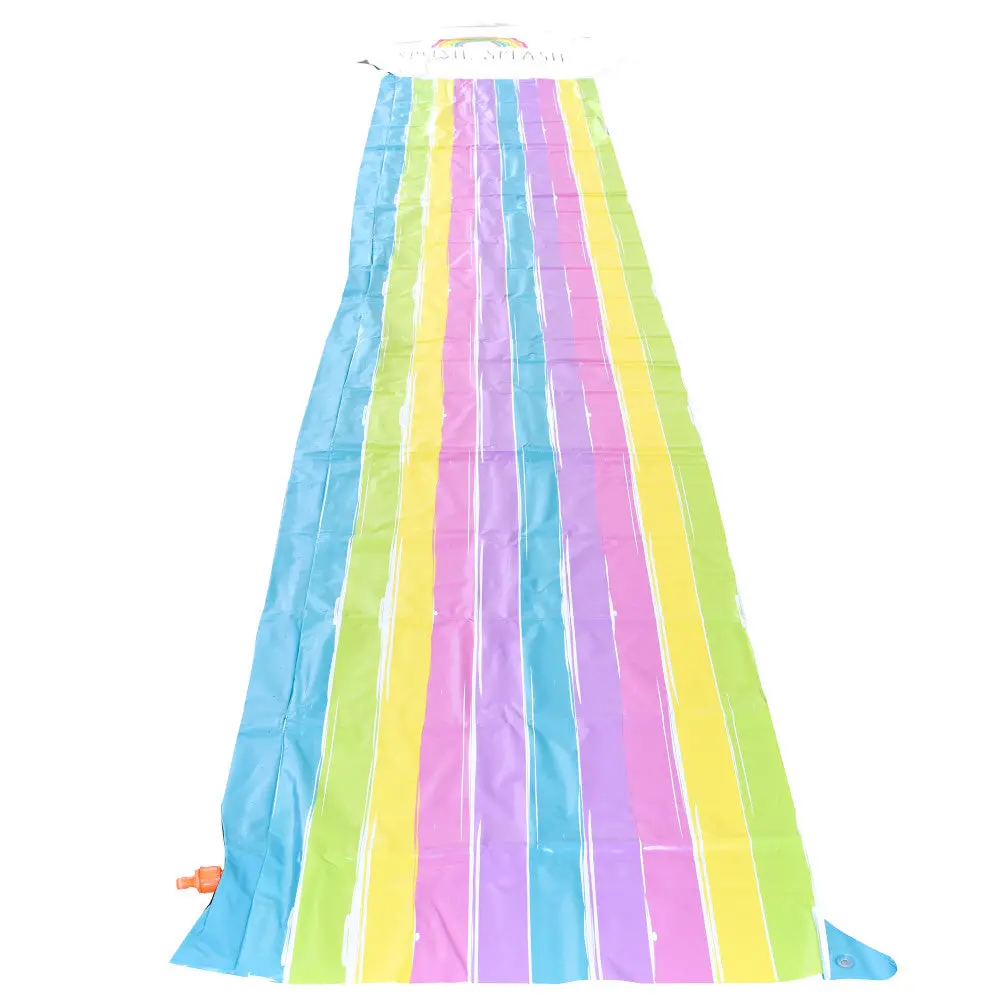 Rae Dunn Rainbow Slide & Ride - 16 Foot Water Slide With Sprinkler 2