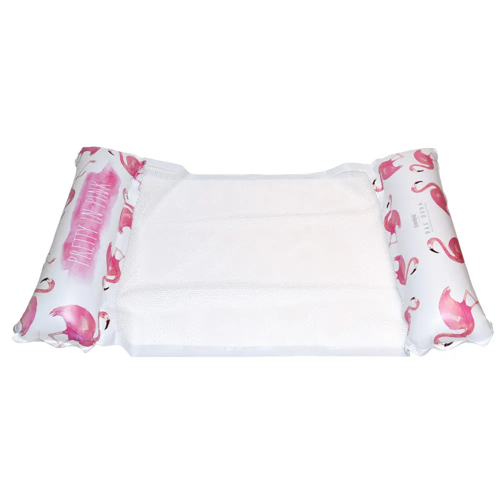 Rae Dunn Flamingo Hammock Pool Lounger - 54"X28" Inflatable Relaxation Chair 1