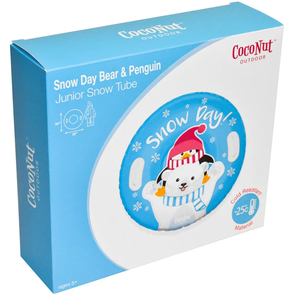 Coconut Outdoor Inflatable Snow Day Bear & Penguin 32" Junior Snow Tube 1