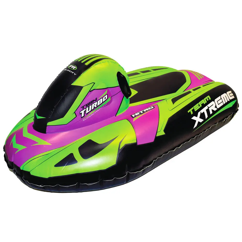 Coconut Outdoor: Team Xtreme Racing Snowmobile Sled - Lime-Pink-Black 1