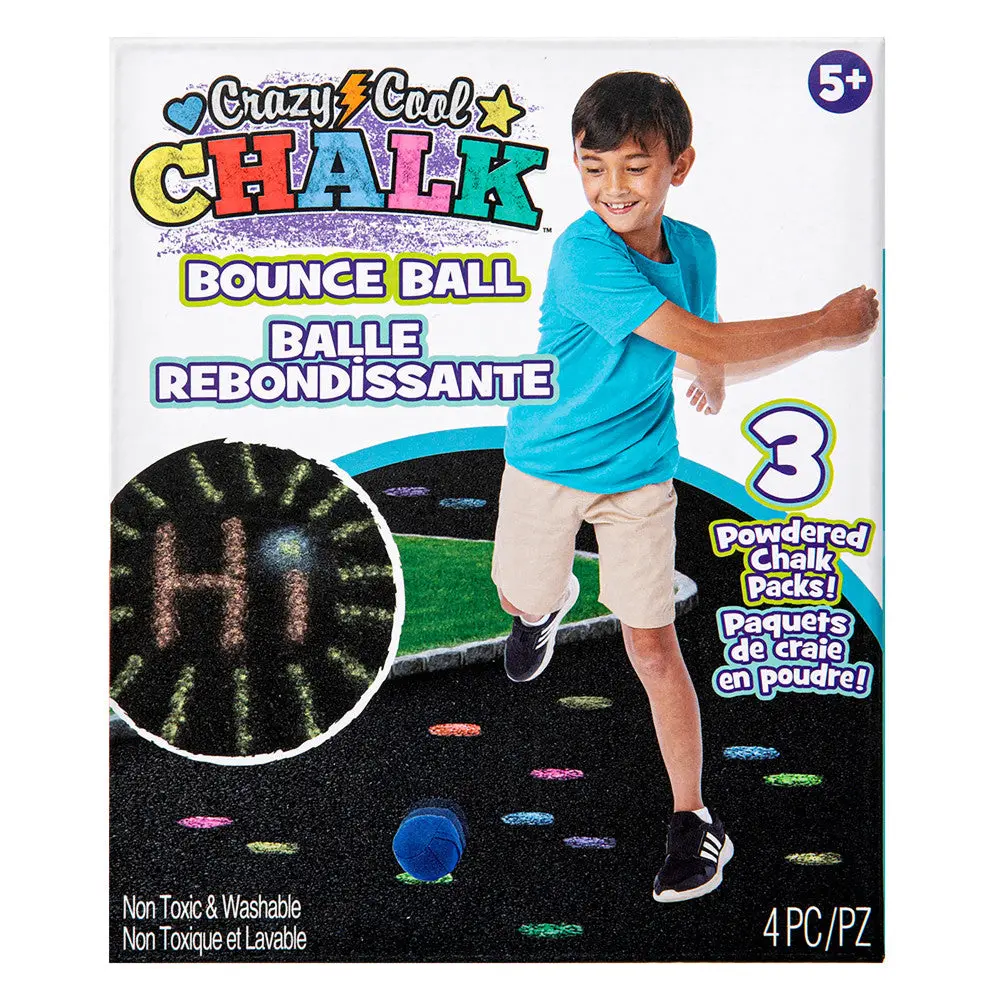 Alex Crazy Cool Chalk Bounce Ball - Artistic Fun For Kids - Yellow, Orange, Blue 1