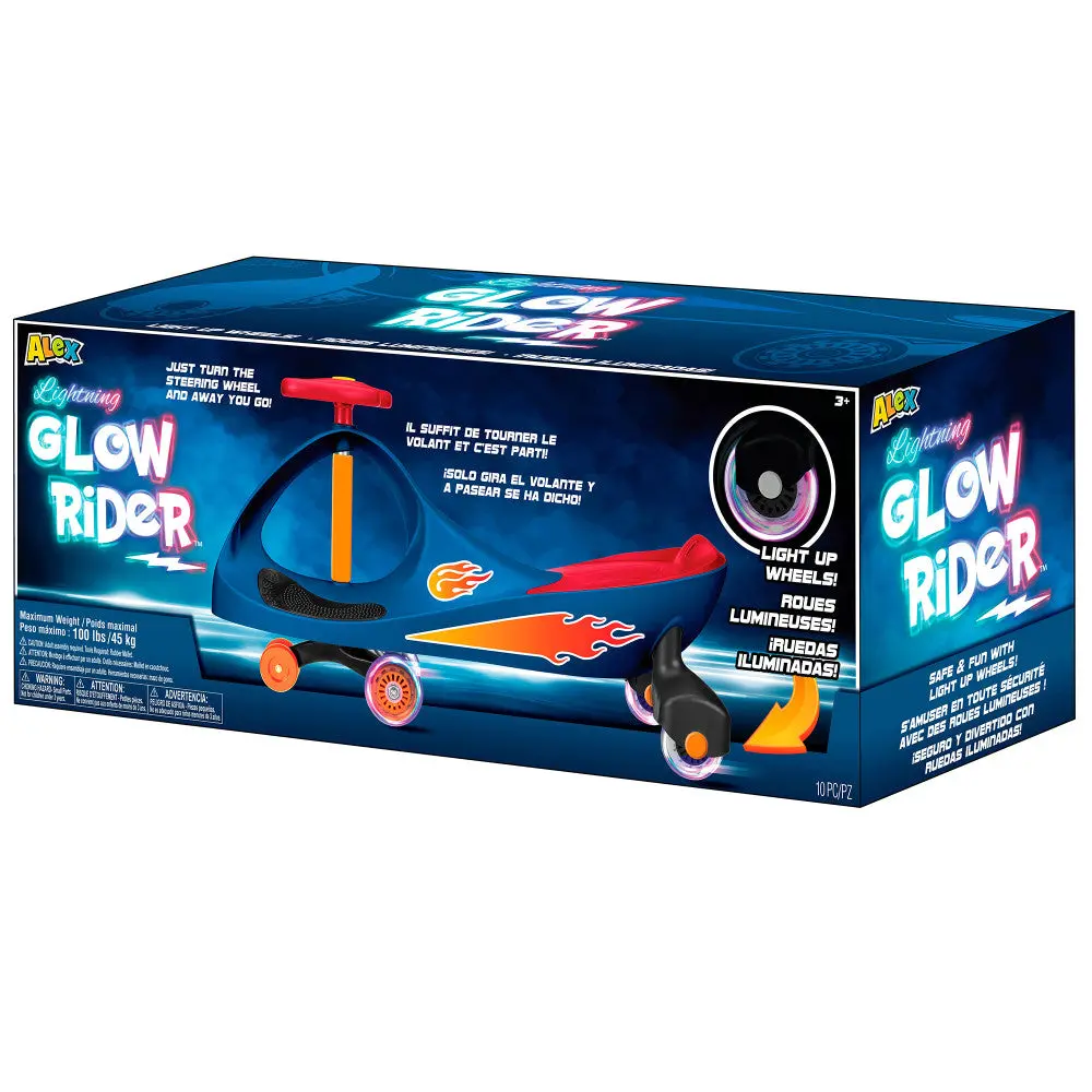 Alex - Lightning Glow Rider - Inertia-Powered Ride-On Toy, Blue & Red 1