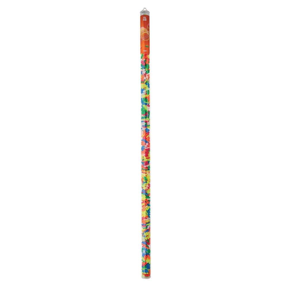 Plus-Plus Super Tube - 500-Piece Neon Mix Building Set - Ages 5+ 1