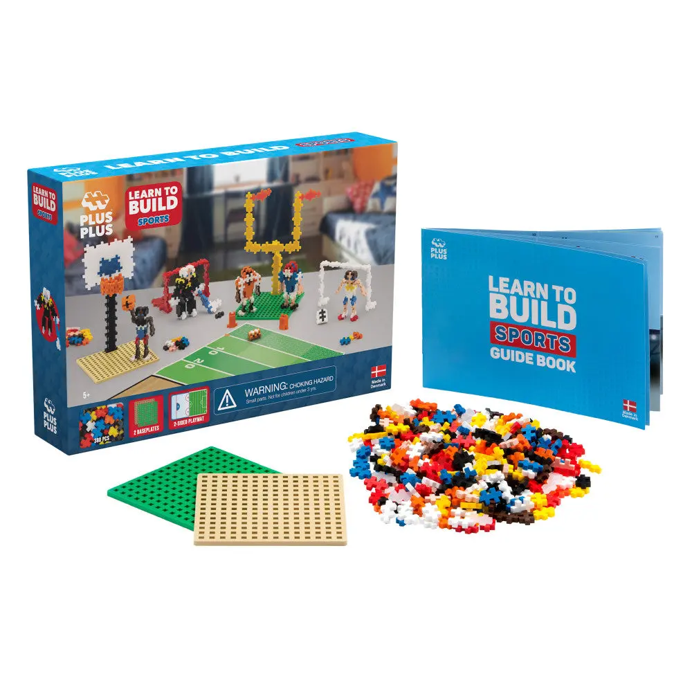 Plus-Plus Learn To Build Sports Set - 380 Pieces For Kids Ages 5+ 1