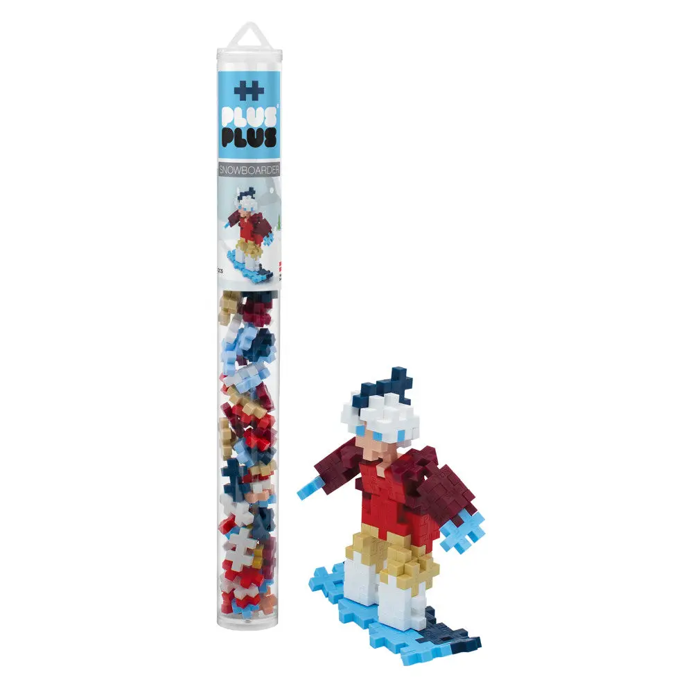 Plus-Plus Mini Building Toy - 70 Pc Snowboarder Set 1