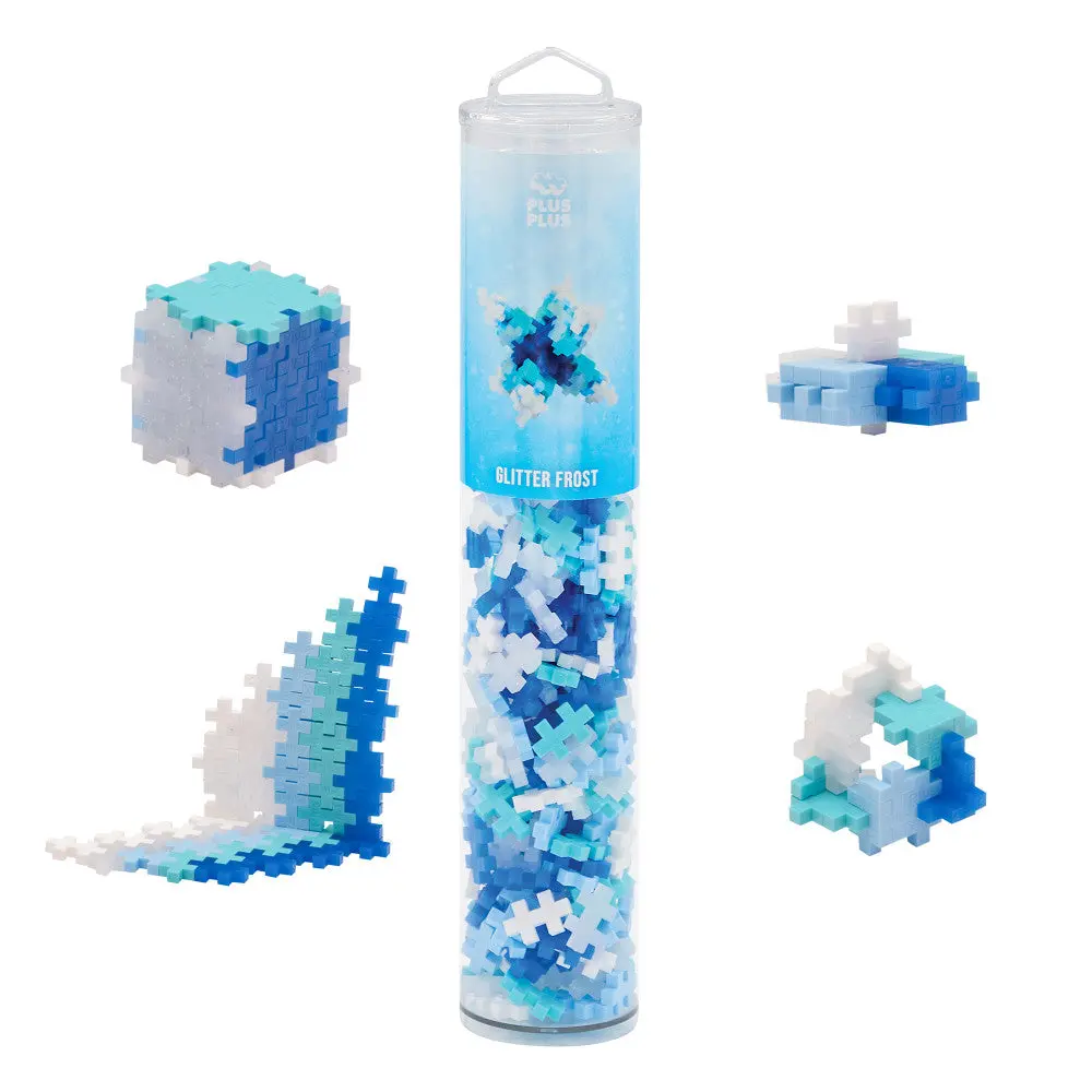 Plus-Plus Open Play Tube - Glitter Frost Mix - 240 Pcs Construction Set For Ages 5+ 1