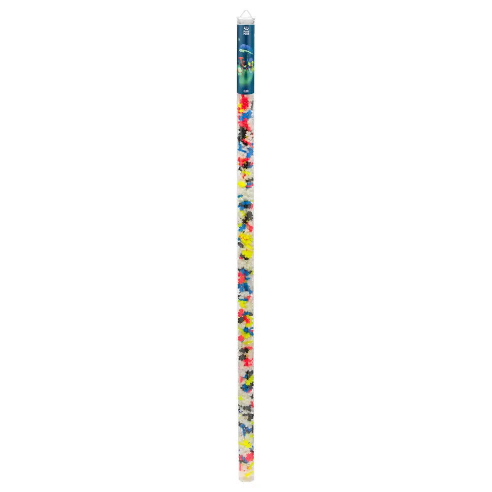 Plus-Plus Super Tube - Glow In The Dark Mix - 500 Pieces For Kids Ages 5+ 1