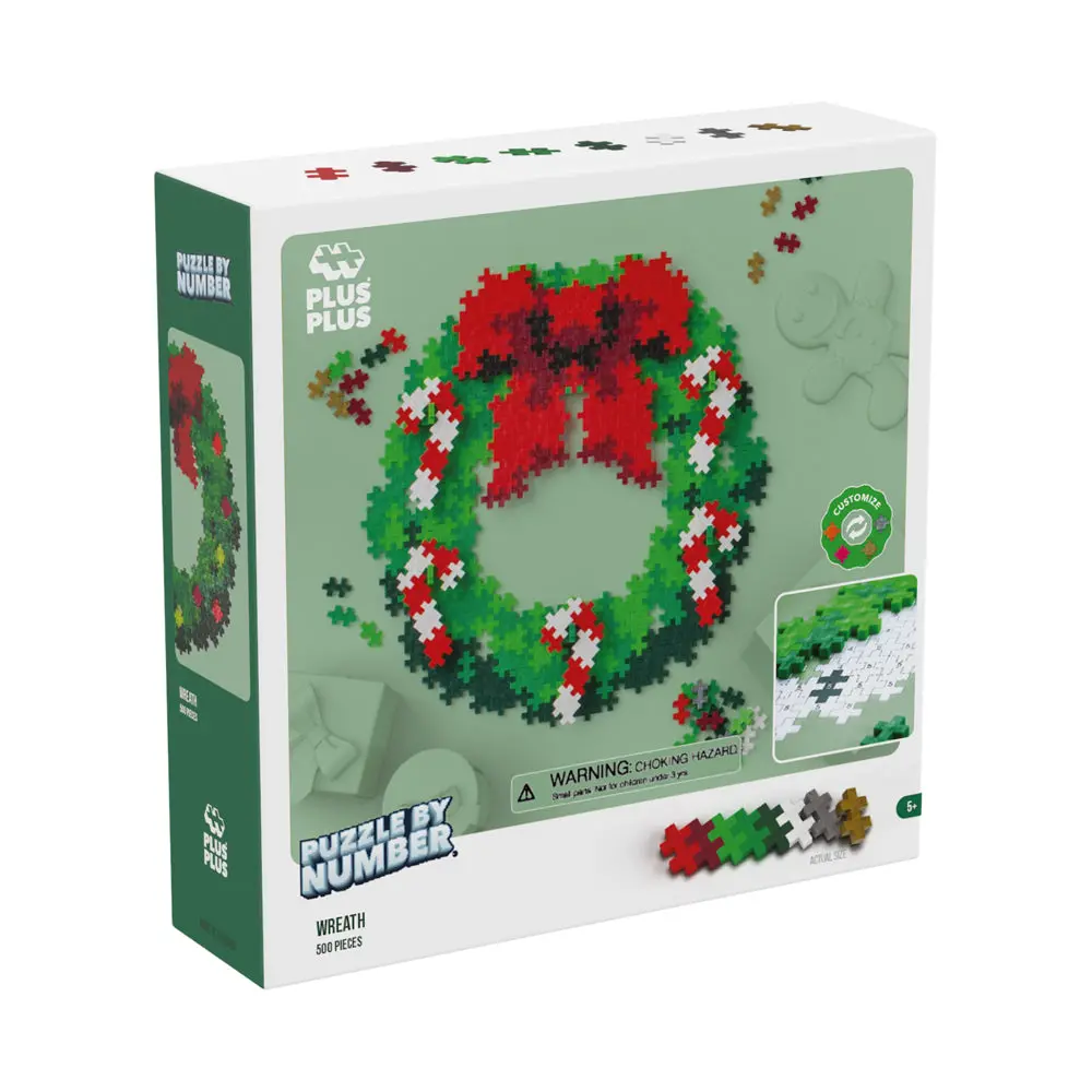 Plus-Plus Wreath Puzzle By Number - 500 Pc 1