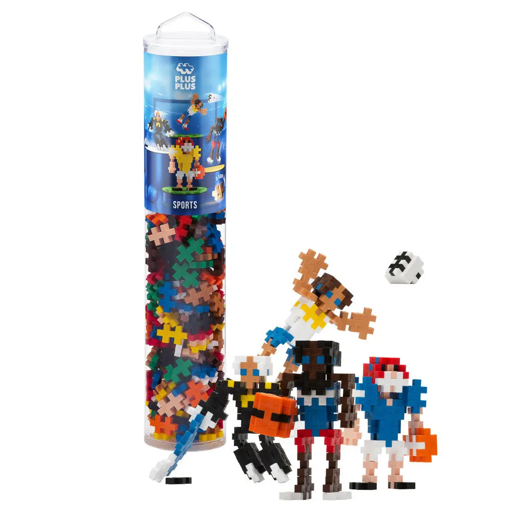 Plus-Plus Sports Mix Instructed Play Tube, 240 Pieces For Kids Ages 5+ 1