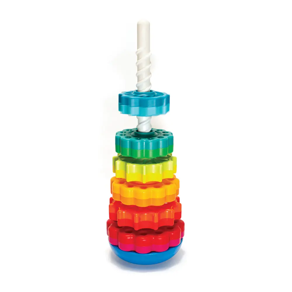 Fat Brain Toy Co. Spinagain - Colorful Stacking Toy 1