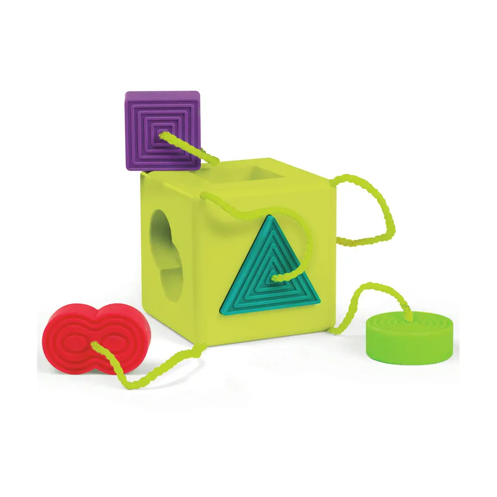 Fat Brain Toy Co. Oombeecube - Shape-Sorting Silicone Cube 1