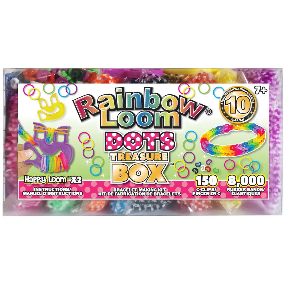 Rainbow Loom Dots Treasure Box Rubber Band Crafting Kit 1
