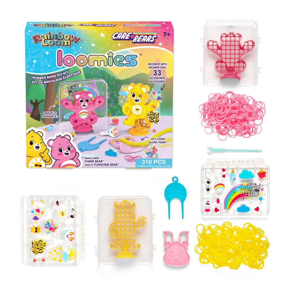 Rainbow Loom Care Bears Loomies Kit - Cheer Bear & Funshine Bear, Ages 7+ 1