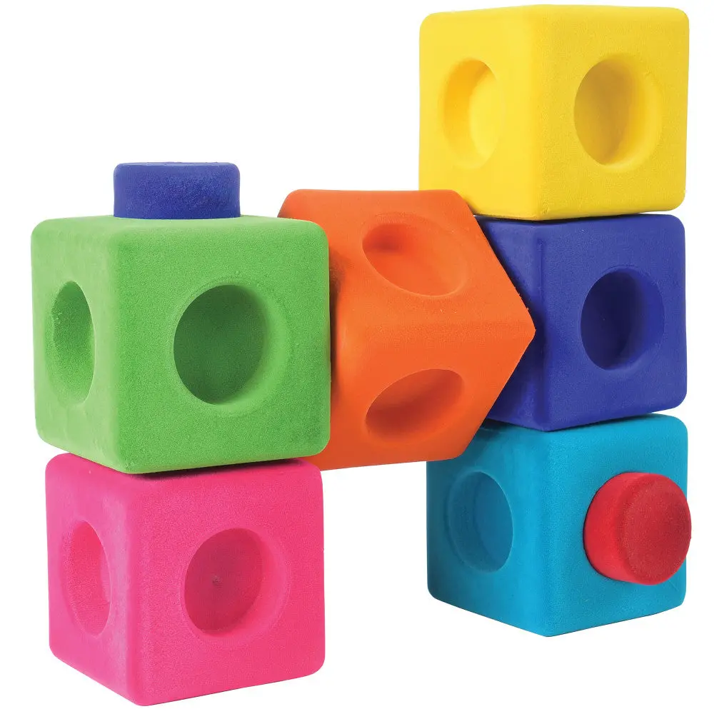 Rubbabu Rubbablox 13-Piece Natural Rubber Foam Building Blocks Set 1
