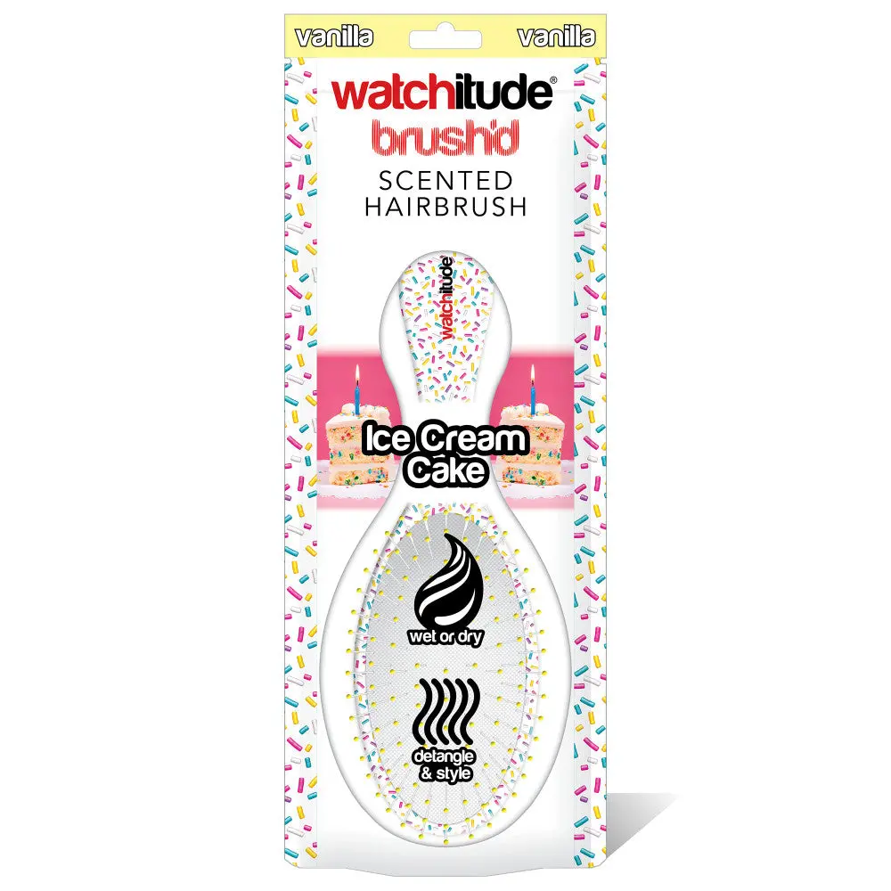 Watchitude Ice Cream Cake Scented Hair Brush For Kids - Vanilla Aroma 1