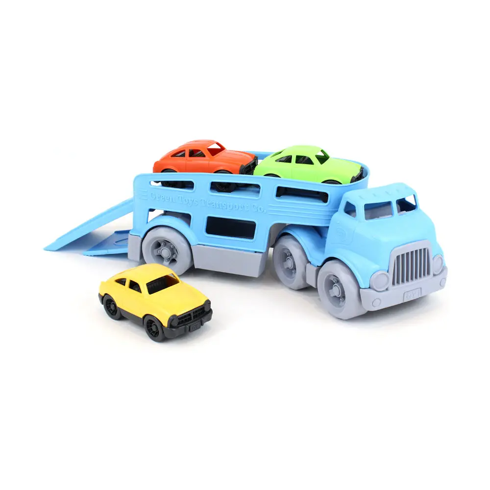 Green Toys Eco-Friendly Car Carrier With 3 Mini Cars Set 1