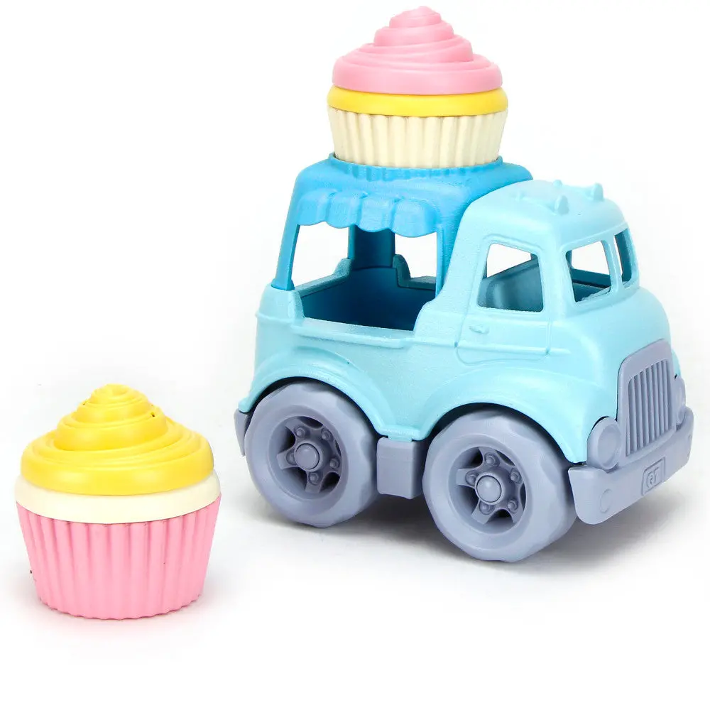 Green Toys Cupcake Truck - Pretend Play Dessert Vehicle For Toddlers, Blue 1