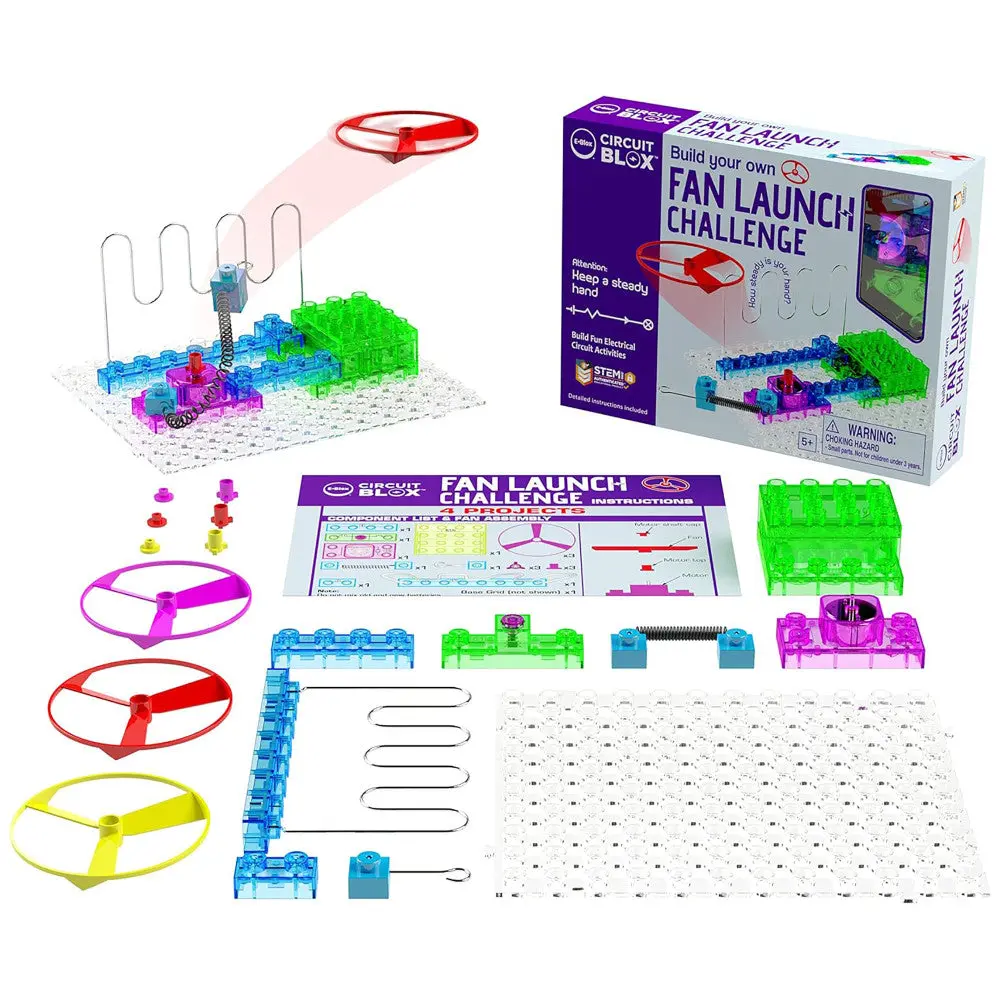 E-Blox Circuit Blox - Fan Launch Wire Maze Challenge - Stem Building Kit For Kids Ages 5+ 1