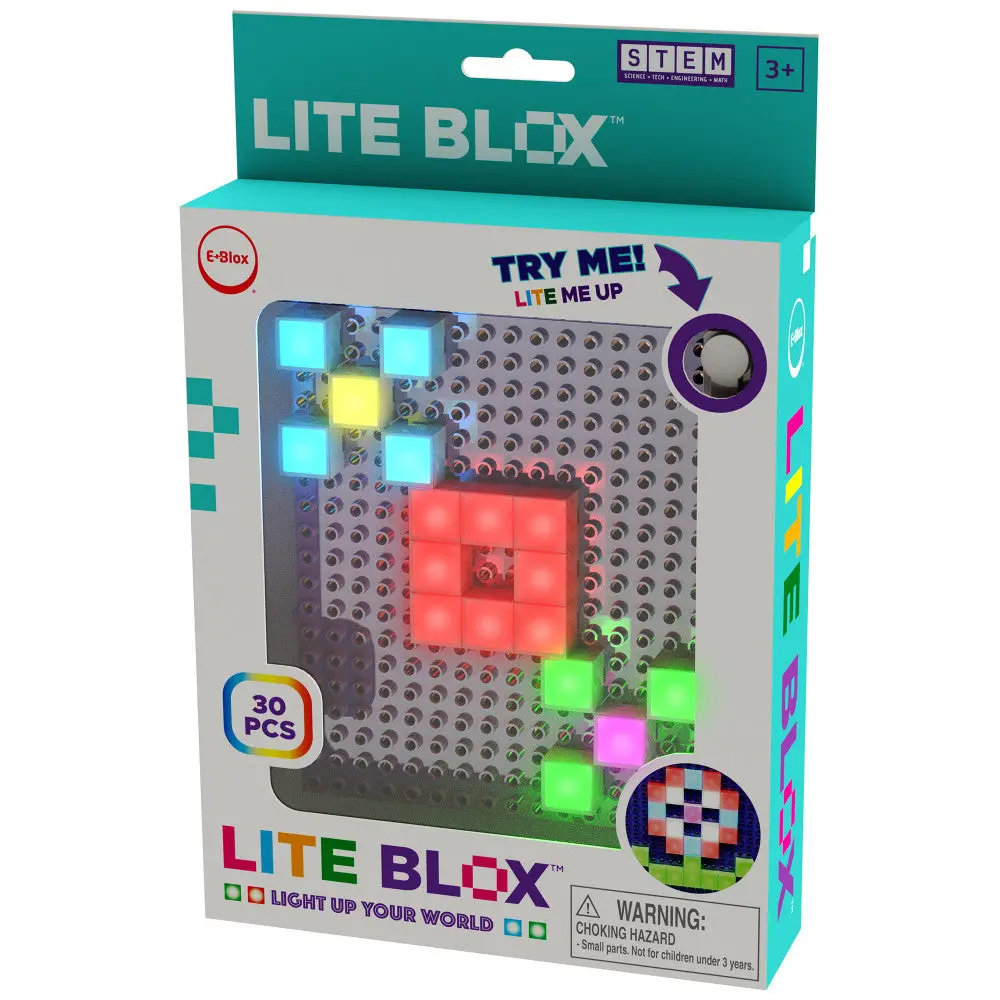 E-Blox Lite Blox - Build Your Own Light-Up Mosaics, 30Pcs 1