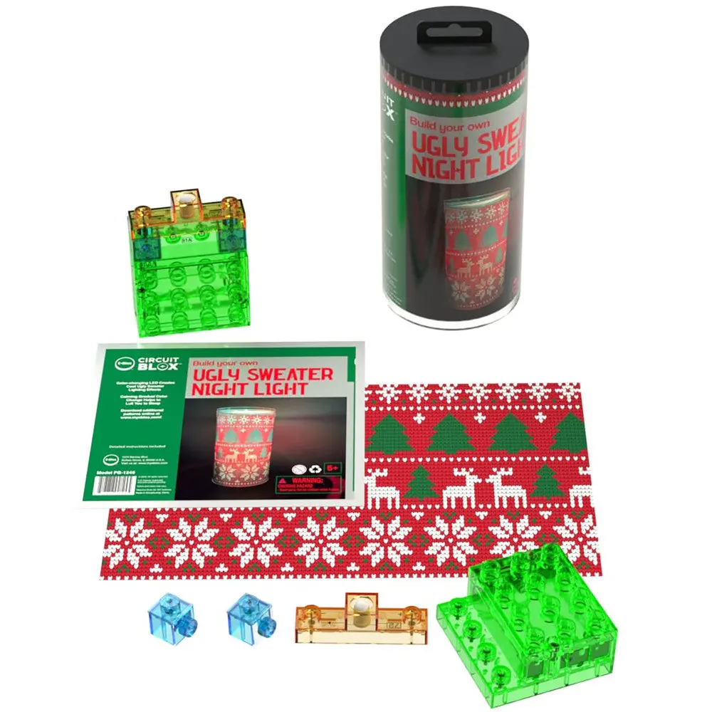 E-Blox Power Blox Ugly Sweater Diy Night Light Kit, Ages 5+ 1