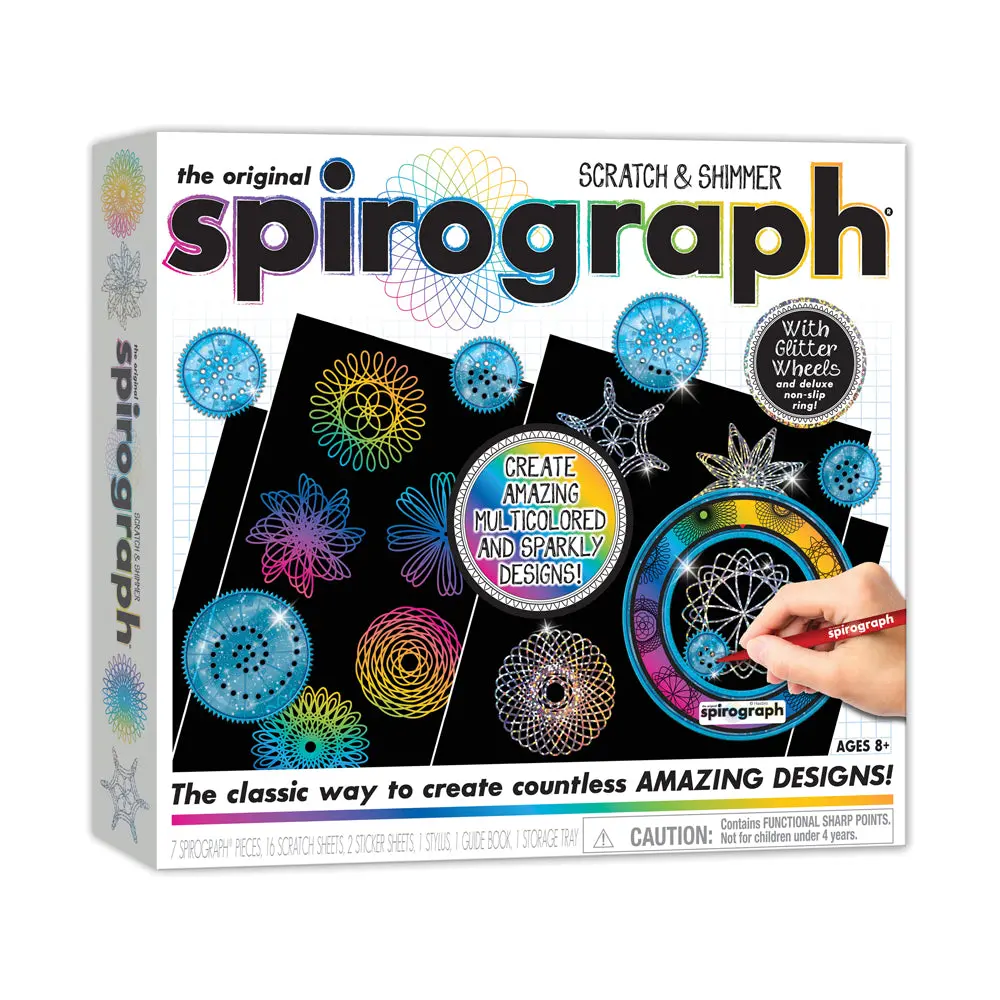 Spirograph Deluxe Scratch & Shimmer Art Set - Creative Drawing Kit 1