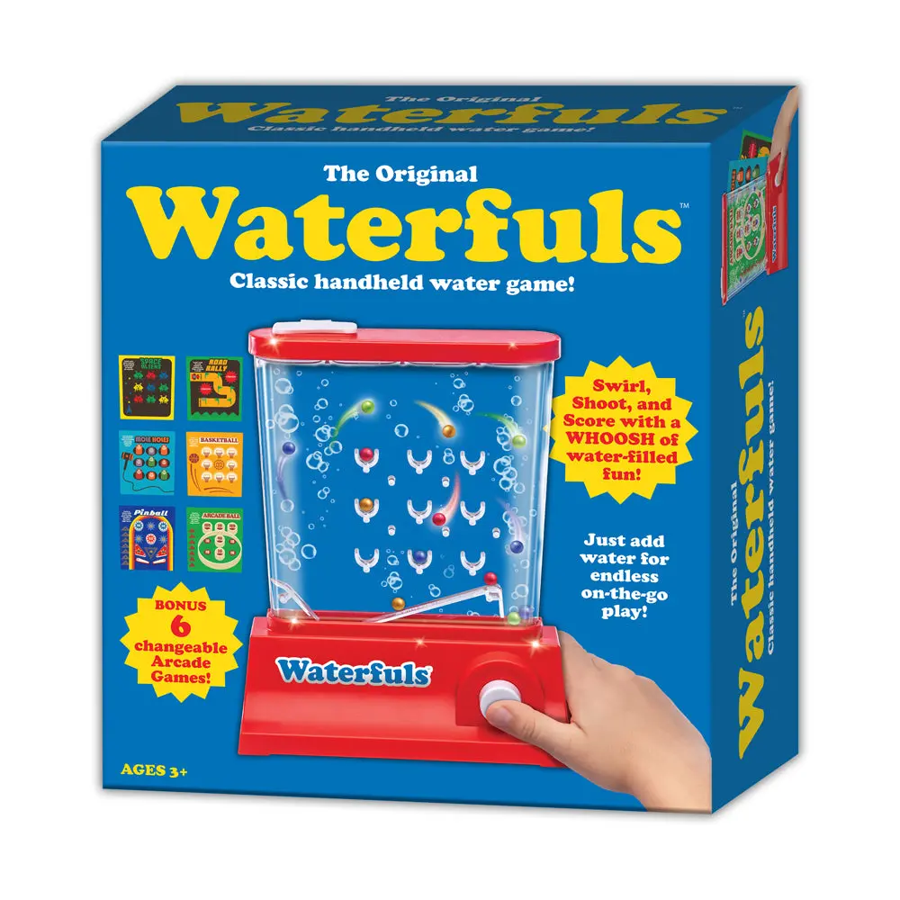 Waterfuls Classic Handheld Water Game With 6 Themed Backgrounds 1