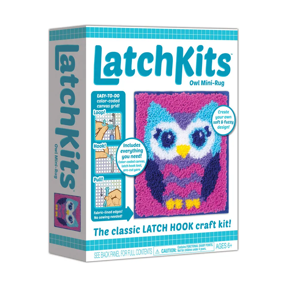 Latchkits Craft Collection Owl Mini-Rug Diy Kit 1