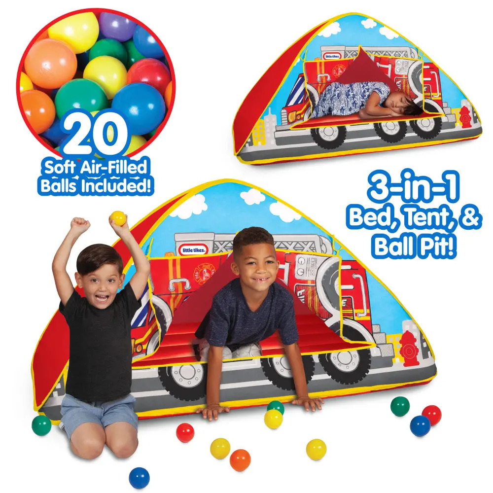 Little Tikes Fire Truck 3-In-1 Bed, Tent & Ball Pit - Imaginative Playset 1