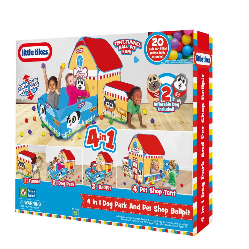 Little Tikes 4-In-1 Dog Park & Pet Shop Playset With Ballpit 1