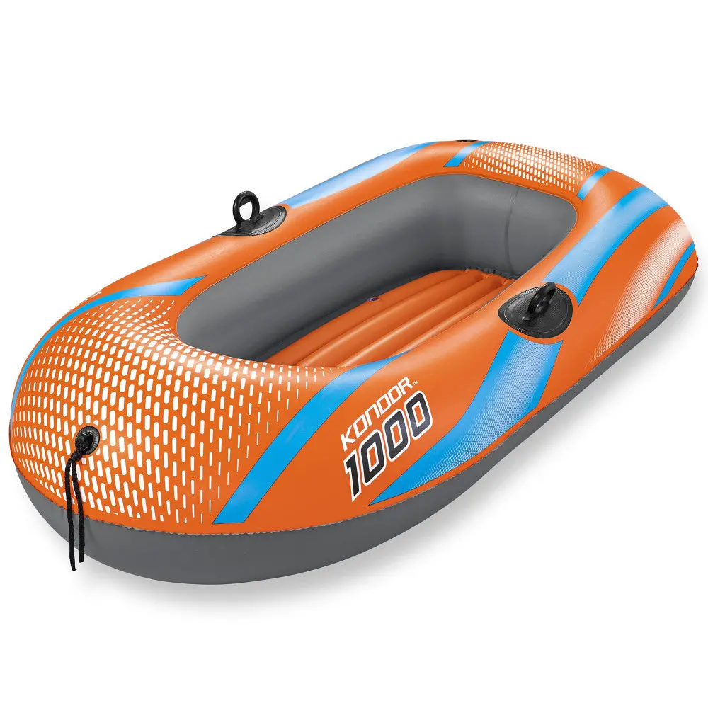 H2ogo! Kondor 1000 Inflatable Raft, 4'11" X 33", Orange & Blue 1