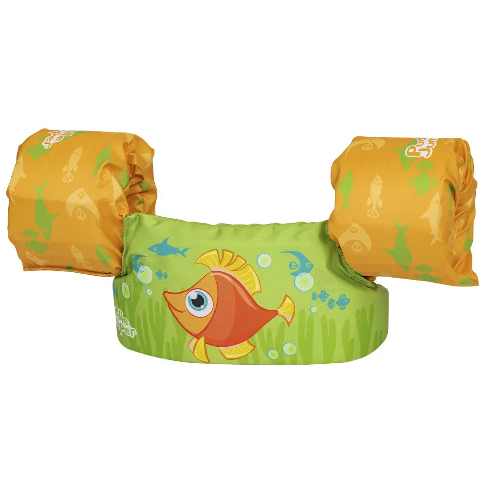 Puddle Jumper Deluxe Child Life Vest - Orange Fish, 33-55 Lbs 1