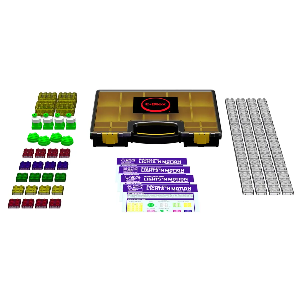 E-Blox Circuit Blox Lights 'N Motion Geared Motor Multi-Student Class Set 1