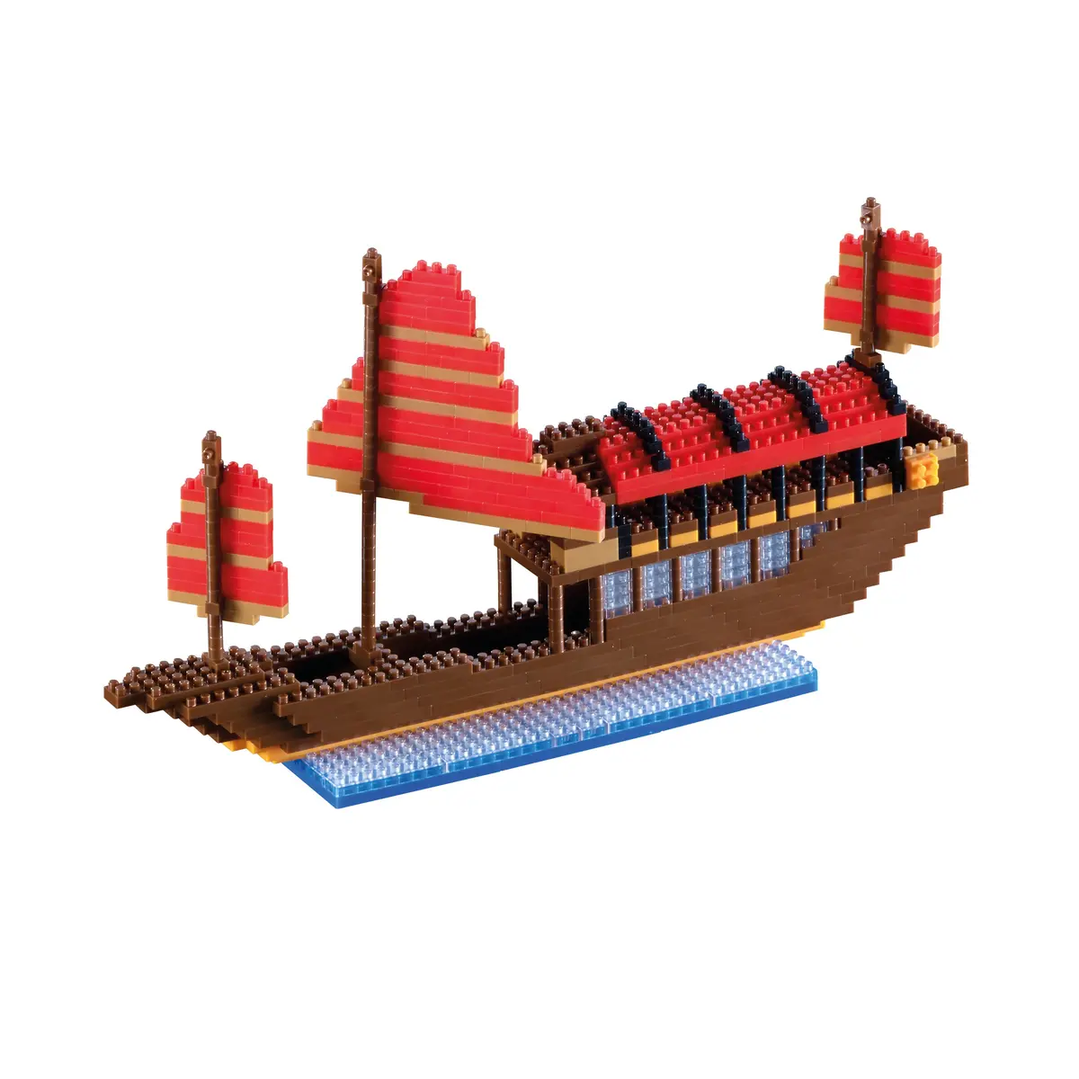 Brixies 67-Piece Big Junk Boat Building Set - Challenging Maritime Model 1