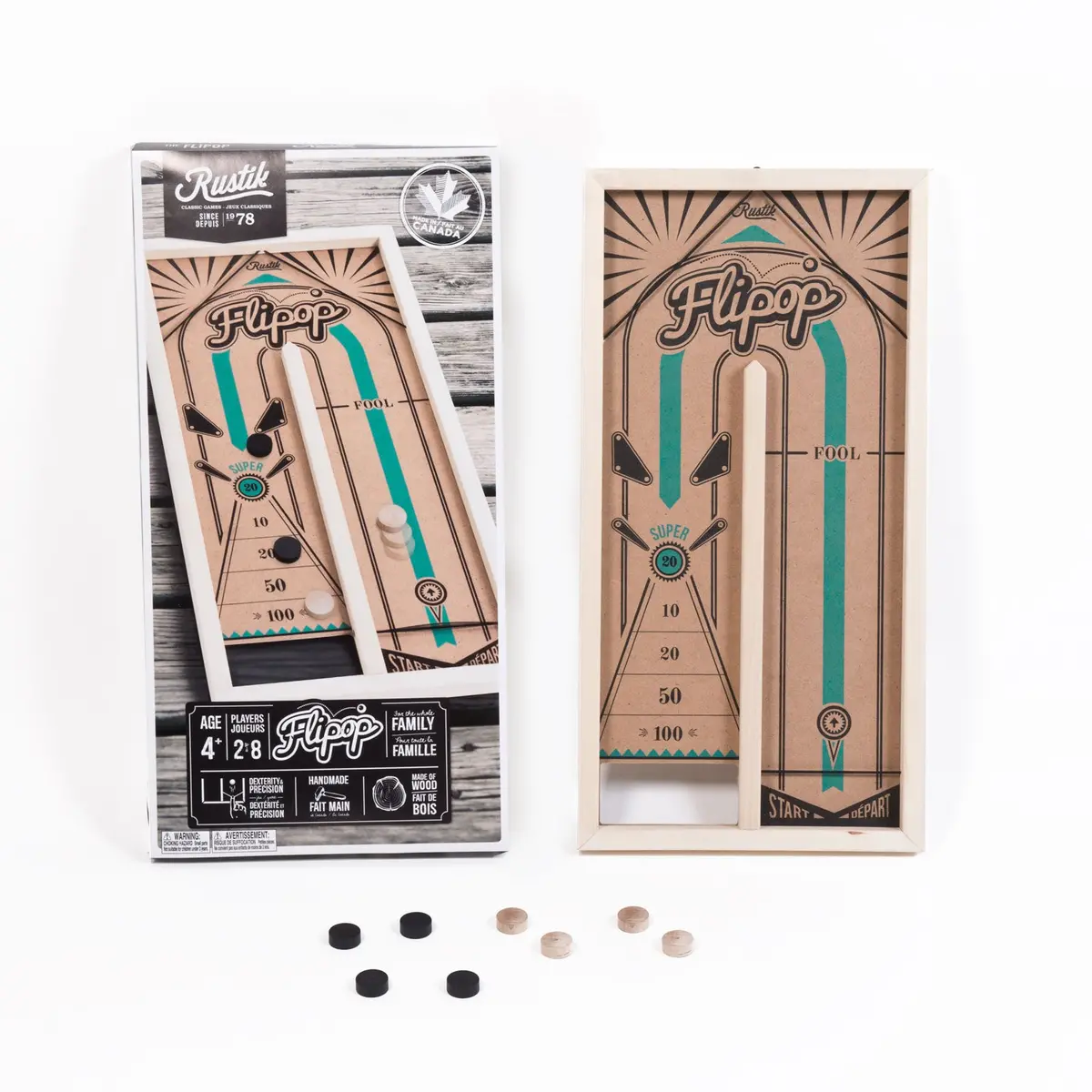 Rustik Flipop Portable Wooden Game Set 1