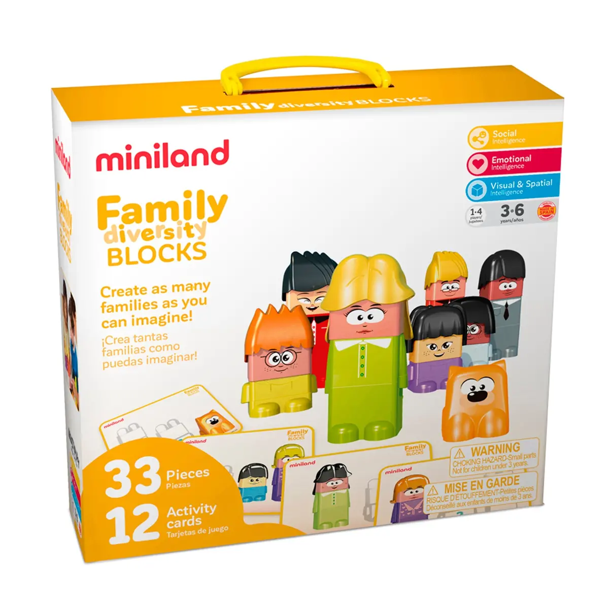 Miniland Educational Family Diversity Blocks - Social Emotional Learning Toy 1