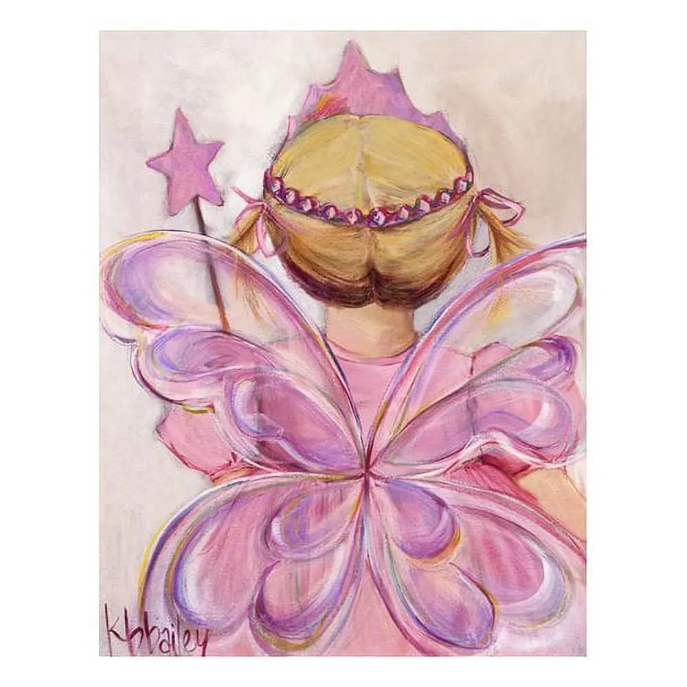 Oopsy Daisy Little Fairy Princess Blonde Canvas Wall Art, 14X18, Pink 1