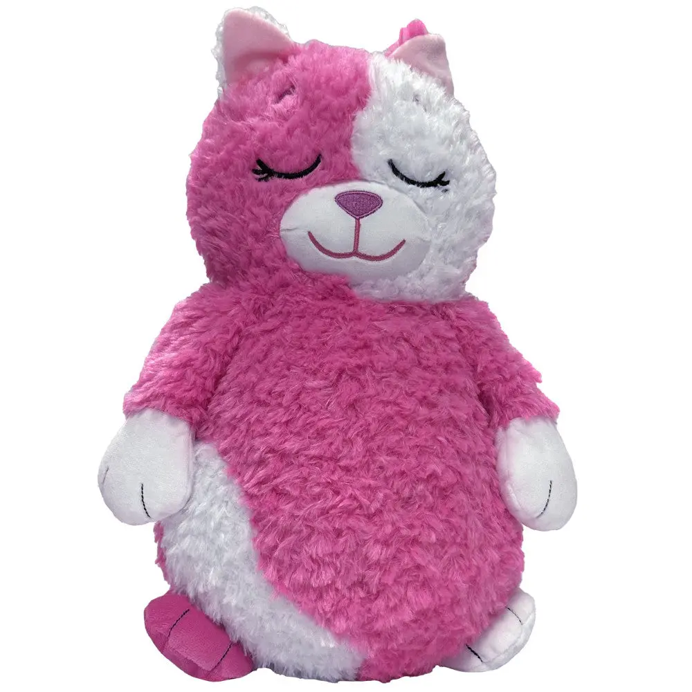 Happy Nappers Adorable Storables 15 Inch Cat Plush - Pink & White 1
