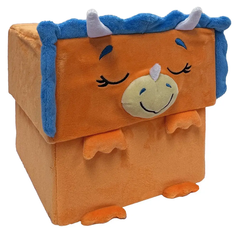 Happy Nappers Dino Triceratops 15 Inch Plush Toy - Brown/Blue 1