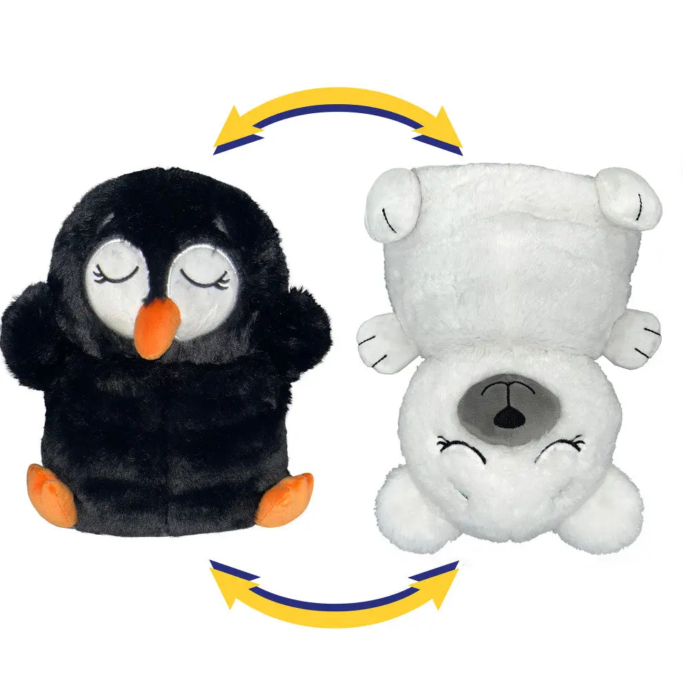 Flipazoo 2-In-1 Penguin To Bear Reversible Plush - Dual Character Cuddly Toy 1