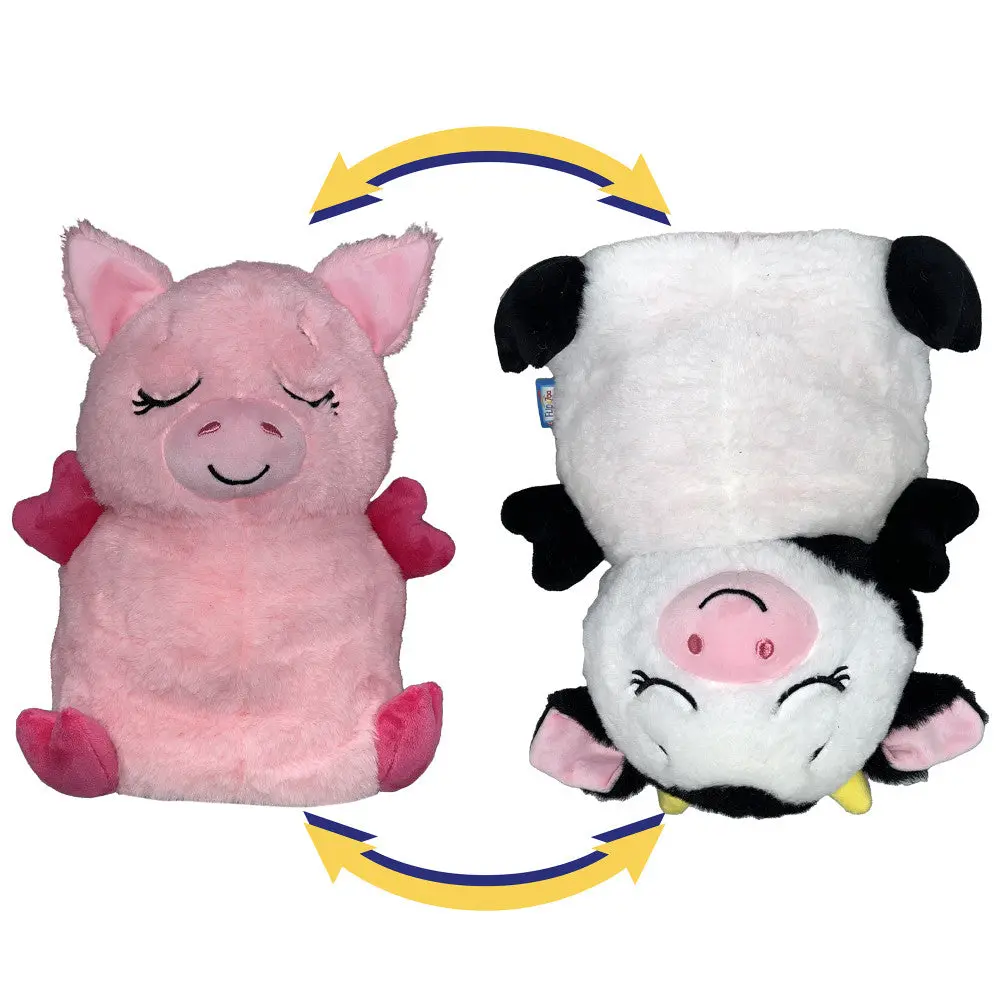 Flipazoo Pig To Cow 2-In-1 Transforming Plush - Reversible Animal Toy 1